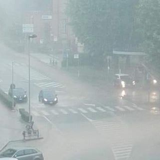 Un'immagine del violentissimo temporale che ha investito la città sabato scorso