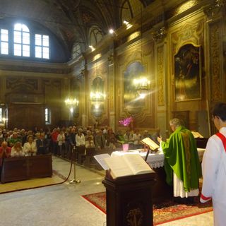 Un momento della funzione celebrata in ricordo dell'insegnante