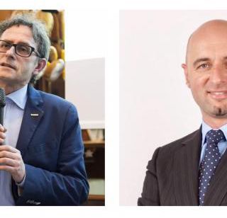 Gli albesi Ivano Martinetti, a sinistra, e Mario Canova: il primo è consigliere regionale; il secondo è stato da poco nominato nel Cda dell'Atc Piemonte Sud