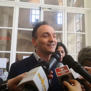 Alberto Cirio, pochi minuti fa alla presentazione di Collisioni 2019 al Circolo dei Lettori di Torino