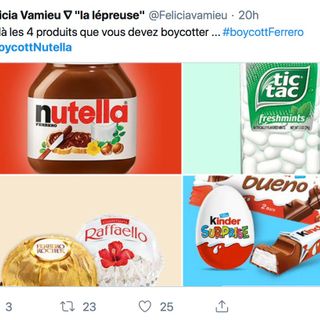 "Ecco i prodotti che dovete boicottare", si legge su uno dei tanti tweet collegati all'hashtag #BoycottNutella