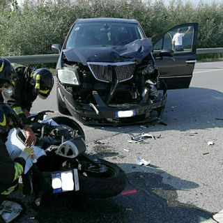 La scena dell'incidente lungo la Provinciale 20