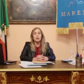 La sindaca Barbero in uno dei video di aggiornamento sui casi positivi al Covid