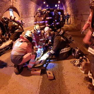 Pulmino contro autocarro, incidente nel tunnel di Tenda: conclusa l'esercitazione italo-francese Pulmino contro autocarro, incidente nel tunnel di Tenda: conclusa l'esercitazione italo-francese