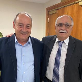 Giacomo Pellegrino (a sinistra) con il presidente nazionale Fipsas Claudio Matteoli