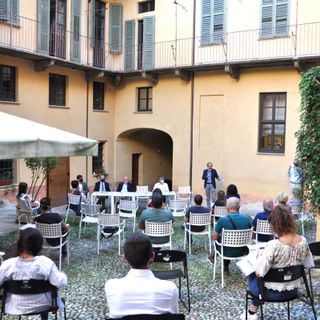 Un momento della presentazione tenuta a Palazzo Mathis