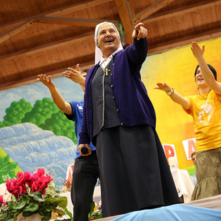 Madre Elvira in una precedente edizione della Festa della Vita. Immagine di repertorio