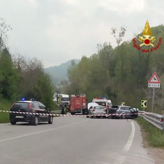 L'incidente sulla statale 28 a San Michele Mondovì