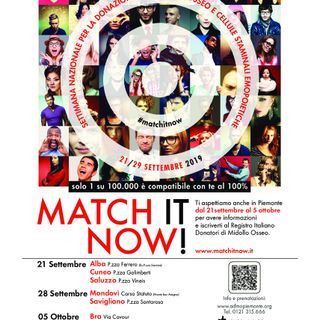 Donazione midollo osseo: a Bra la campagna MATCH IT NOW!