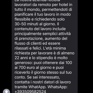 Sms o mail di offerte di lavoro da remoto: l’ennesima truffa nella nostra provincia