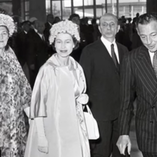 La Regina Elisabetta II a Torino nel 1961 assieme all'Avvocato Agnelli
