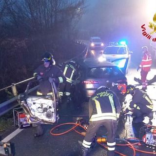 L'incidente di ieri mattina sulla SP 8 tra Venasca e Piasco