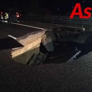 Voragine sul tratto astigiano dell’A21, autostrada chiusa in entrambi i sensi di marcia