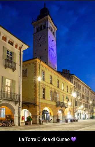 Questa sera la torre civica di Cuneo sarà illuminata di lilla per la Giornata nazionale contro i Disturbi dell’Alimentazione