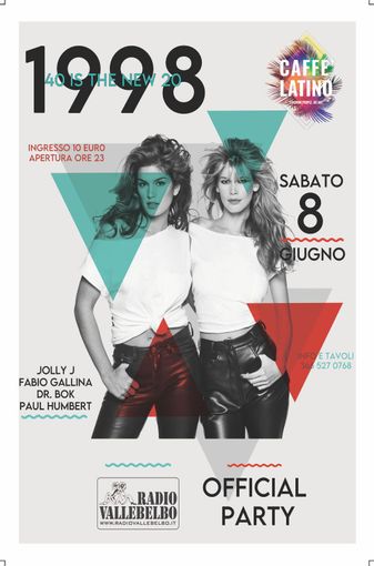 Radio Vallebelbo e lo Staff del Caffè Latino di Alba organizzano un party sulla musica anni '80, '90 e 2000