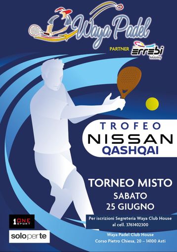 Errebi Nissan annuncia due importanti novità: la partnership con Waya Padel di Asti e il nuovo Nissan Qashqai Motorizzazione E-Power