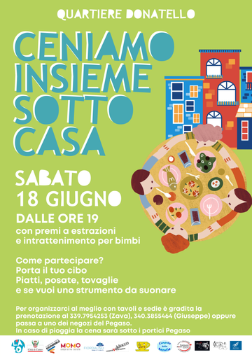 La locandina dell'evento organizzato nel quartiere Donatello di Cuneo