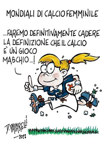 La vignetta di Danilo Paparelli per i mondiali di calcio femminile in Australia e Nuova Zelanda La vignetta di Danilo Paparelli per i mondiali di calcio femminile in Australia e Nuova Zelanda
