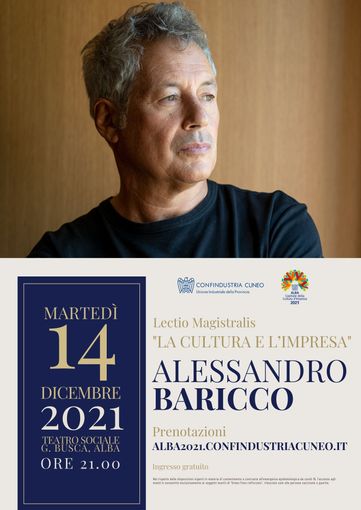 Alessandro Baricco, ospite d'onore al teatro sociale "G. Busca" di Alba