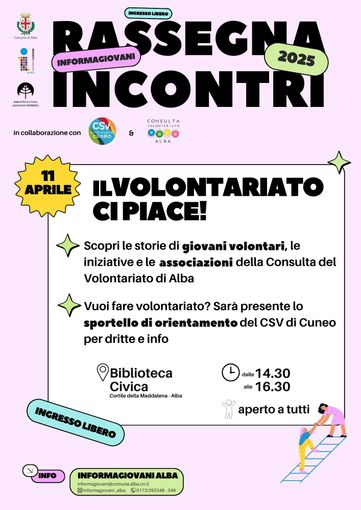 Alba, nell’ultimo appuntamento della “Rassegna incontri 2025” si parlerà di volontariato