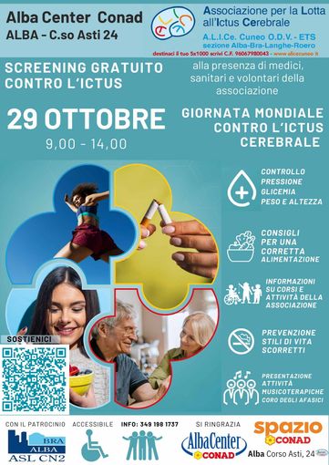 Giornata Mondiale contro l'ictus cerebrale, domenica ad Alba screening gratuito