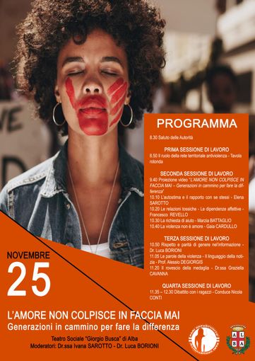 Progetto della Consulta Pari Opportunità di Alba: “L'amore non colpisce in faccia mai"