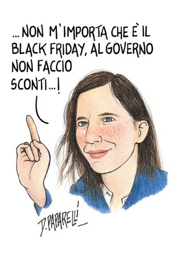 Il Black Friday del Governo nella vignetta di Danilo Paparelli Il Black Friday del Governo nella vignetta di Danilo Paparelli