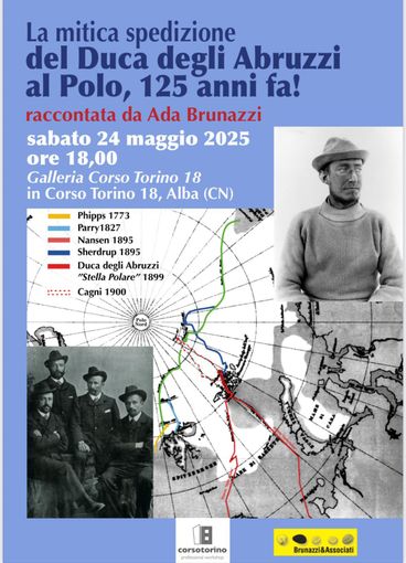 Ad Alba la conferenza "La mitica spedizione del Duca degli Abruzzi al Polo, 125 anni fa!"