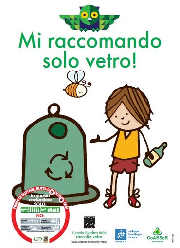 Alba: solo oggetti in vetro nelle campane verdi