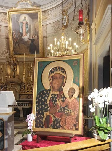 Icona della Madonna Nera di Częstochowa al Santuario antico (foto di Stefano Tibaldi)