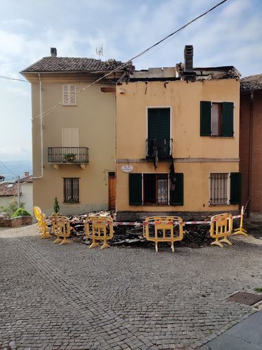 L'abitazione andata in fiamme