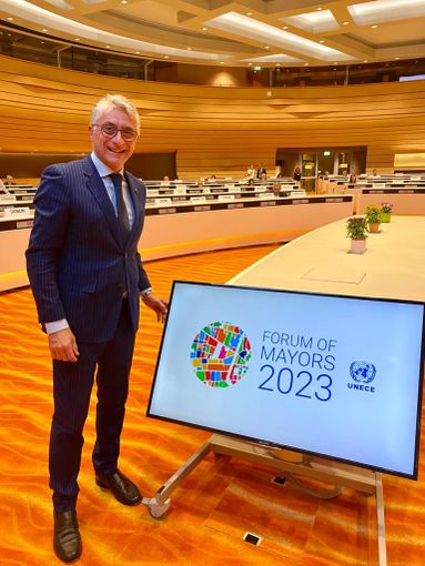 Il sindaco Carlo Bo a Ginevra