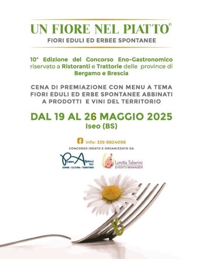 “Un Fiore nel Piatto”: al via la decima edizione del concorso dedicato alla cucina con i fiori eduli, ideato e diretto da Loretta Tabarini “Un Fiore nel Piatto”: al via la decima edizione del concorso dedicato alla cucina con i fiori eduli, ideato e diretto da Loretta Tabarini