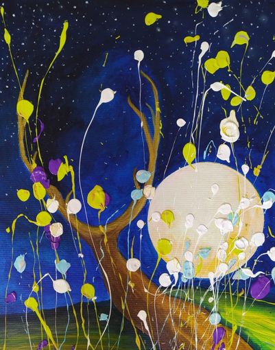 Luna piena del Cervo, vista dal pittore braidese Franco Gotta