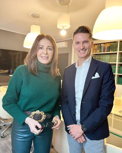 Giorgio Proglio, CEO e fondatore dell'App TabUi, insieme a Daniela Santanchè, Ministro del Turismo