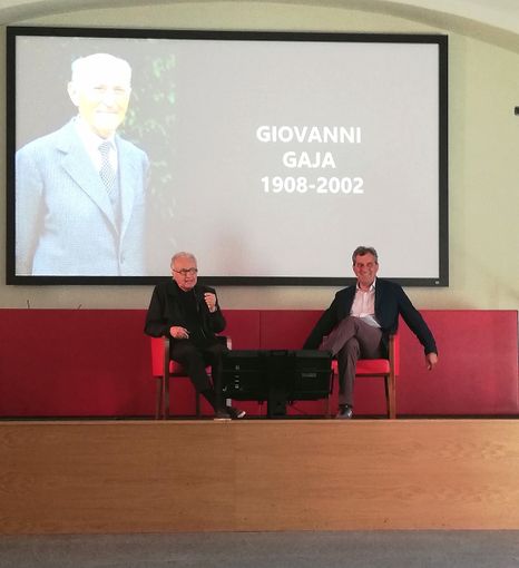 Angelo Gaja e Mario Calabresi durante il diibattito