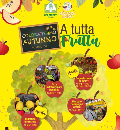 Coloratissimo Autunno, Coldiretti Cuneo: "In piazza le eccellenze dell'ortofrutta fossanese"