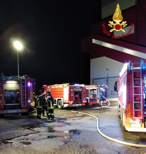 I Vigili del fuoco al lavoro a Fossano