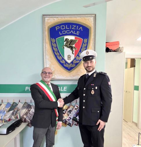 Il sindaco Ivano Airaldi con l’Ispettore Francesco Rossetti