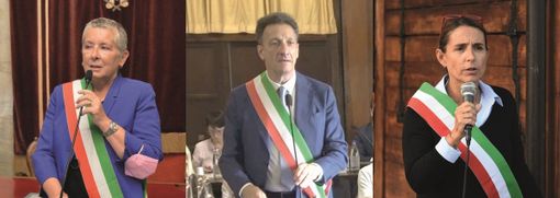 Nella foto da sinistra: sindaca di Cuneo Patrizia Manassero, sindaco di Arona Alberto Gusmeroli e sindaca di Piacenza Katia Tarasconi
