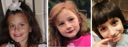 I volti sorridenti di Alessandra (la prima da destra), Annalisa e Matilde