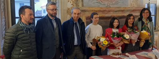 Da sinistra Luciano Messa, Fabio Bailo, Gianni Fogliato, Grazia Matilde Gandino, Alessia Maci, Emma Gullì e Agata Comandè Da sinistra Luciano Messa, Fabio Bailo, Gianni Fogliato, Grazia Matilde Gandino, Alessia Maci, Emma Gullì e Agata Comandè