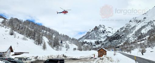 Le operazioni di disgaggio delle valanghe iniziate questa mattina al Colle della Maddalena