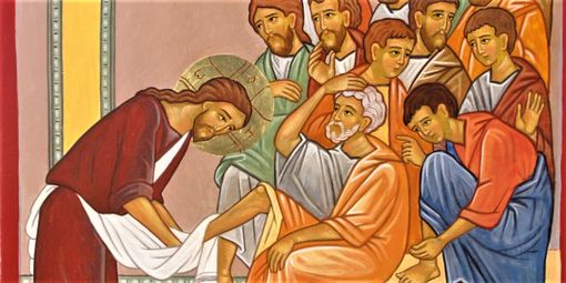Gesù lava i piedi agli Apostoli