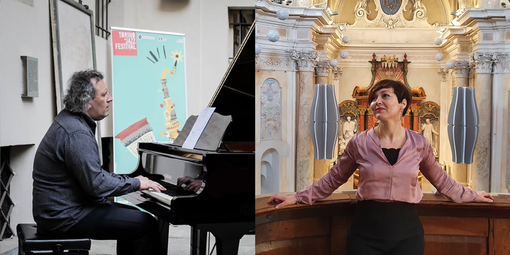 Lino Mei ( pianoforte) e il soprano Serena Moine insieme nel concerto Ecce Homo Lino Mei ( pianoforte) e il soprano Serena Moine insieme nel concerto Ecce Homo