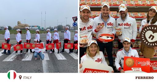 Numerose le immagini condivise sui social dai mille dipendenti Ferrero coinvolti nell'iniziativa