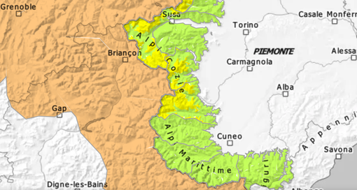 Pericolo valanghe di grado 2 (moderato) in quota sui settori di confine tra Alpi Cozie e Lepontine Pericolo valanghe di grado 2 (moderato) in quota sui settori di confine tra Alpi Cozie e Lepontine