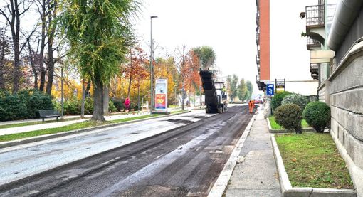 I lavori realizzati nei giorni scorsi in corso Matteotti