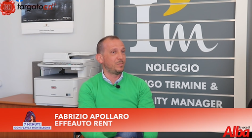 7 Minuti con Flavia Monteleone. Nella nuova puntata abbiamo incontrato Fabrizio Apollaro dell'Effeauto Rent di Alba (Video)