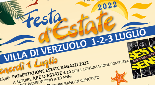 Dall'1 al 3 luglio è Festa d’Estate a Villa di Verzuolo Dall'1 al 3 luglio è Festa d’Estate a Villa di Verzuolo